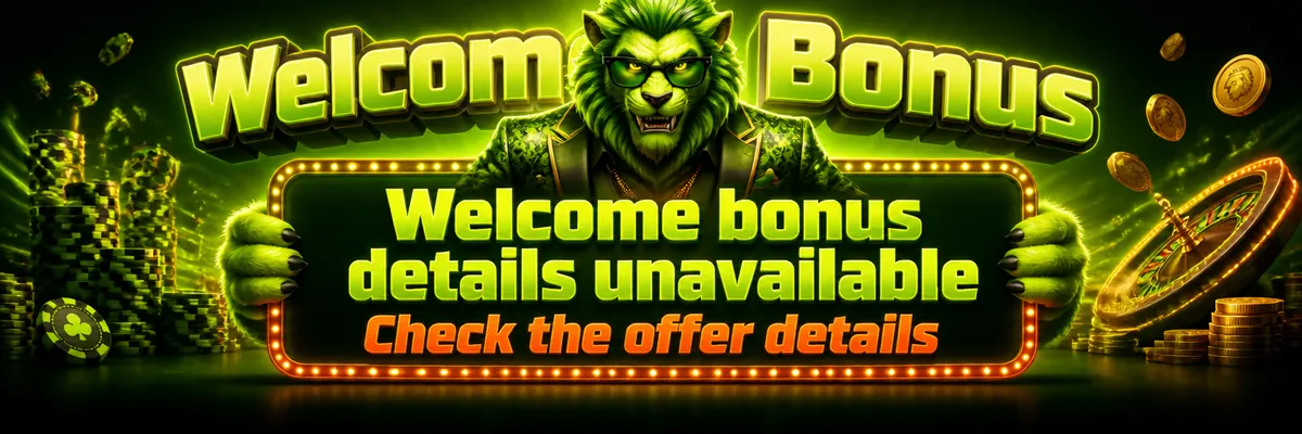 Winbeast mascot welcomes players with bright casino lights and a prominent offer panel.