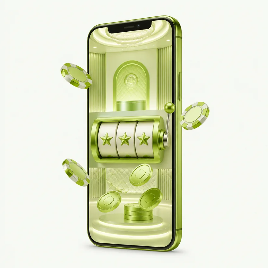 Smartphone with glowing screen — Casino Winbeast