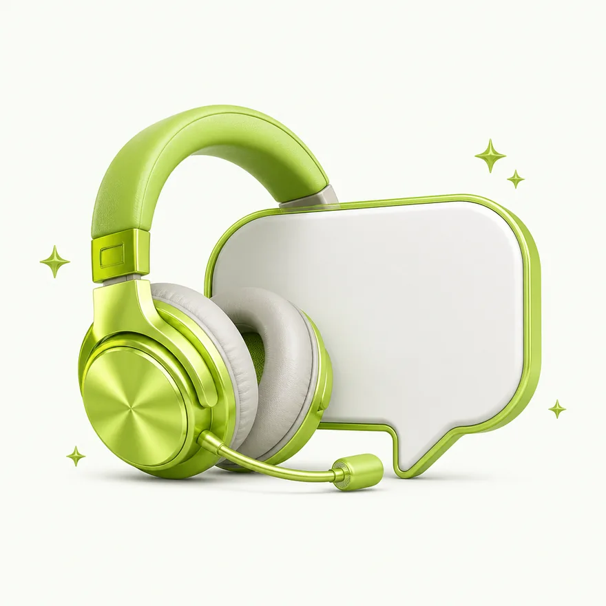 Headset with speech bubble — Casino Winbeast