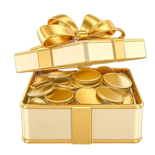Gift box with coins — Casino Winbeast
