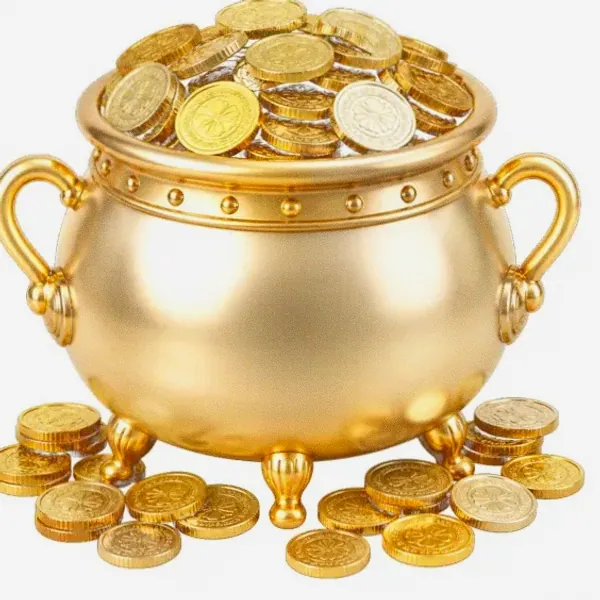 Coin-filled cauldron — Casino Winbeast