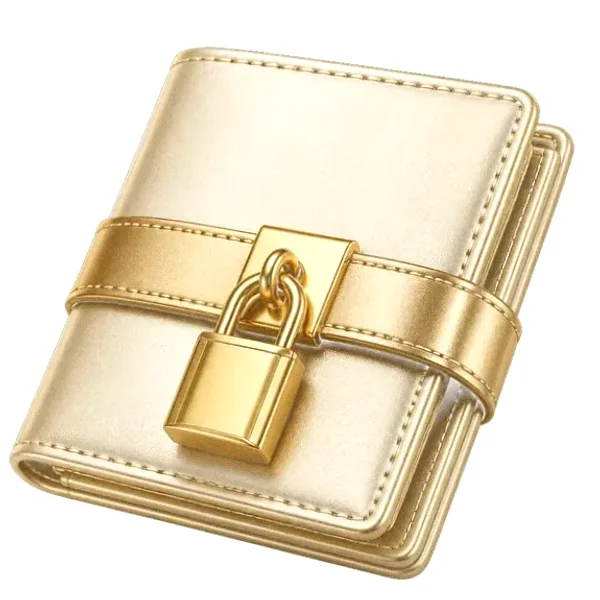 Locked leather wallet — Casino Winbeast